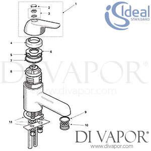 Ideal Standard Tratto Bath Filler Tap Spare Parts - IDL DV 295